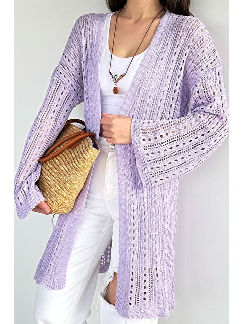 Gülseli Kadın Ajurlu Triko Hırka - S000517472-17878