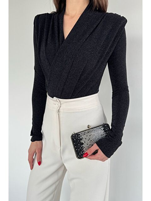 Gülseli Kadın Simli Zıbınlı Bluz - S000517481-19351