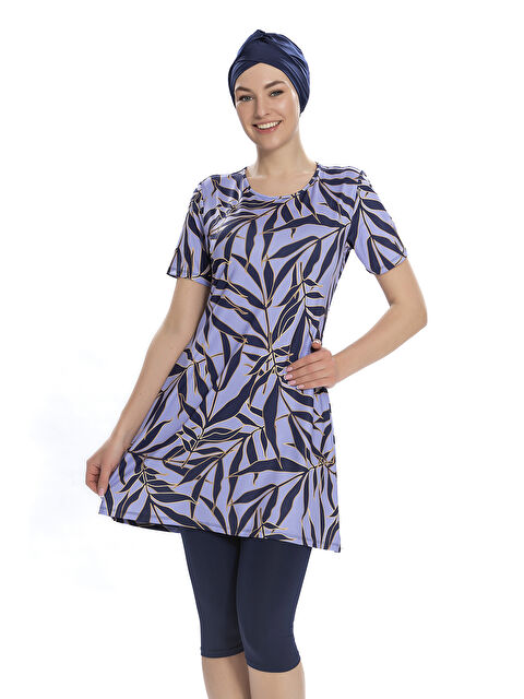 Remsa Kısa Kollu Yarı Kapalı Mayo 201-501 Lila - S000346982-17878