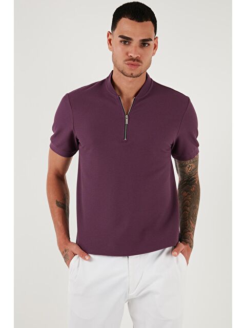 Buratti Pamuklu Regular Fit Yarım Fermuarlı Erkek Tişört 5902653 - S000012076-20036