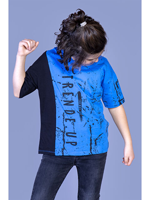 Toontoykids Erkek Çocuk Kapüşonlu Garni Detaylı Baskılı Tişört - S000417882-23710