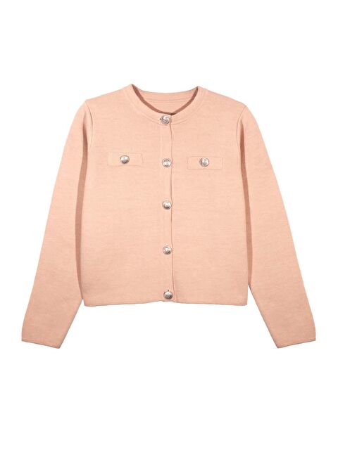 Sherin Pembe Düğmeli Triko Hırka - S000291240-20024