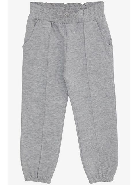 Breeze Kız Bebek Eşofman Altı Beli Lastikli Cepli Gri Melanj (1-1.5 Yaş) - S000071700-20600