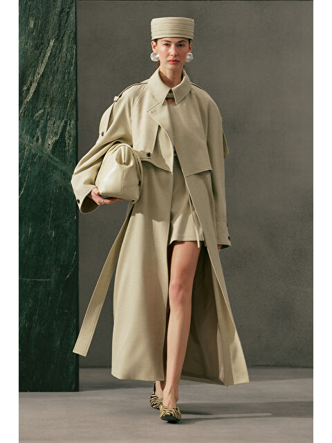 Manuka Lımıted Edıtıon Geniş Kol Trençkot Yeşil - S000529587-18194