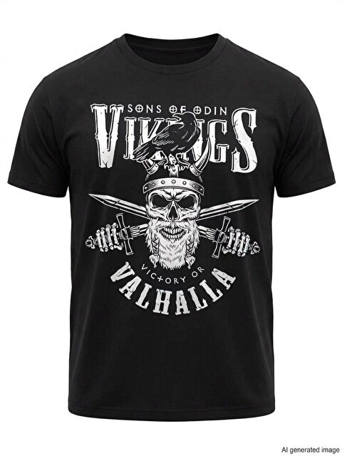 Jane's Baskılı Oversize Bisiklet Yaka T-shirt - Siyah