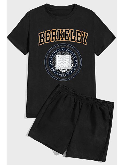 uyguntarz BERKELEY Baskı Şort %100 Pamuk Takım - S000244015-19351