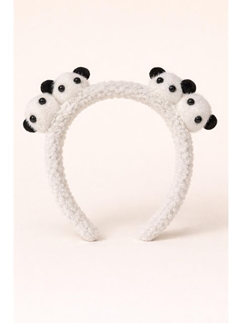 Katia And Bony Panda Aksesuarlı Beyaz Taç