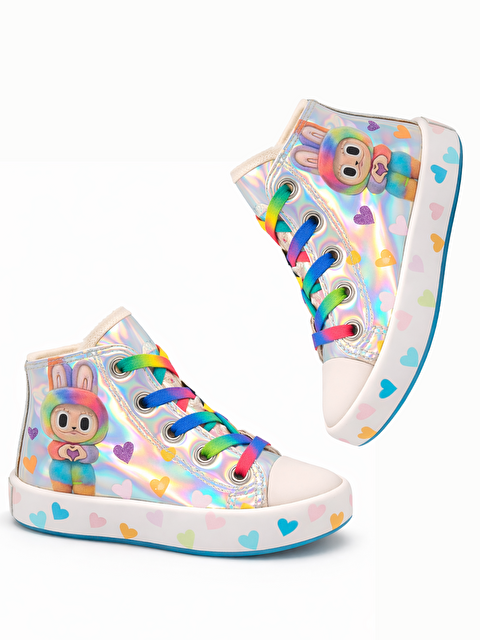 Casabony Hologram Gri Cute Sneaker