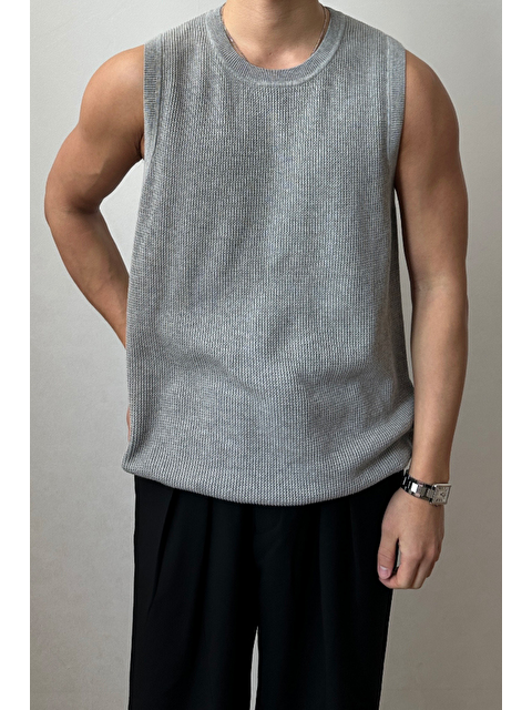 Tarz Cool Erkek Bisiklet Yaka Oversize Süveter - S000399978-20600