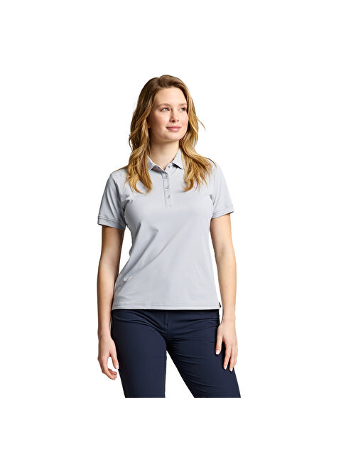 Slam Ws Tech Pique Polo Kadın Gri Tişört - S000489853-20600