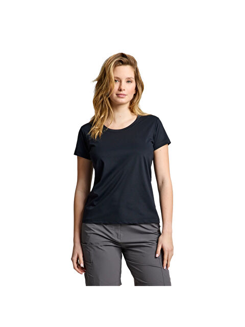 Slam Ws Tech Pique Kadın Siyah Tişört - S000489855-19351