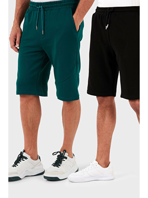 Buratti Pamuklu Regular Fit Normal Bel Cepli 2'li Paket Şort 590804142S2 - S000387097-37449