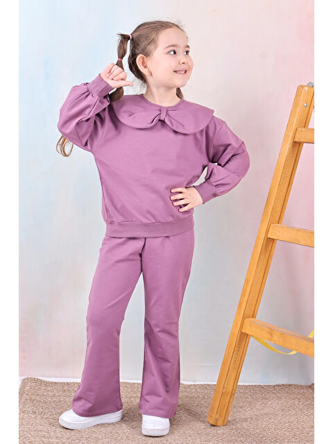 Myhanne Yakası Fiyonklu Kız Çocuk Takım 50651 - S000353258-20042