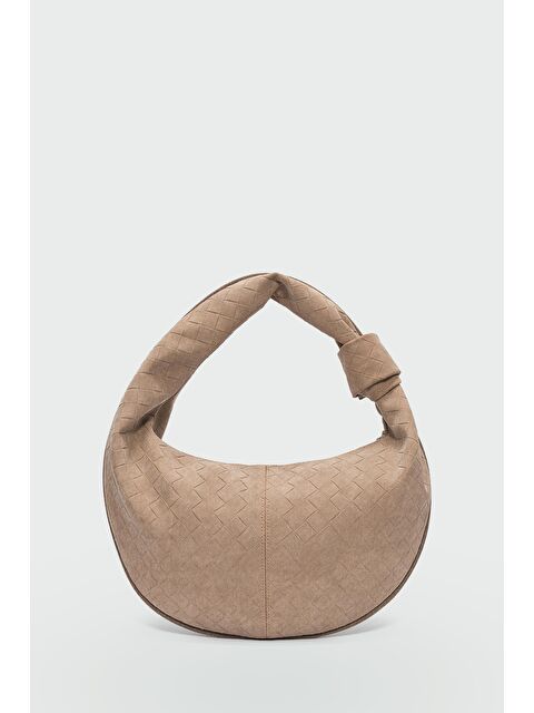 Shulebags Cove Süet Omuz Çantası Vizon - S000446742-26429