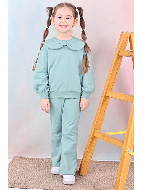 Myhanne Yakası Fiyonklu Kız Çocuk Takım 50651 - S000353258-20054