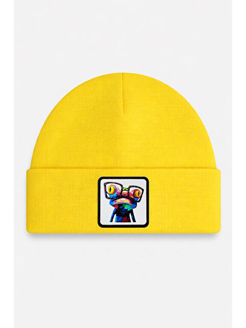 BlackBörk Bukalemun Logolu Sarı Çocuk Bere