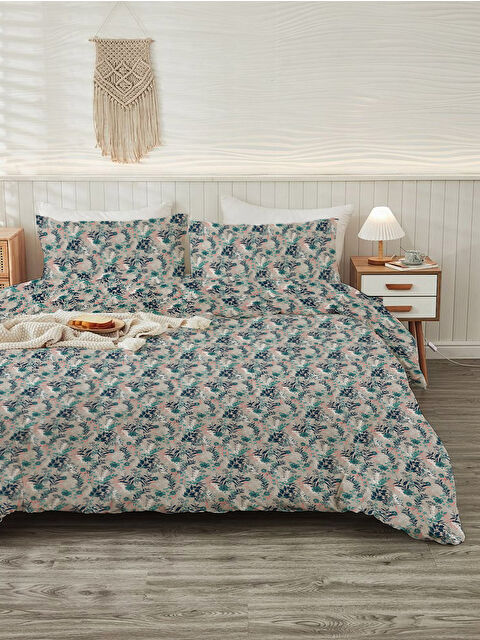 Evmila Modern Desenli Baskılı Çift Kişilik 200x220 Cm 2 Adet 50x70cm Nevresim Takımı - S000285908-23173