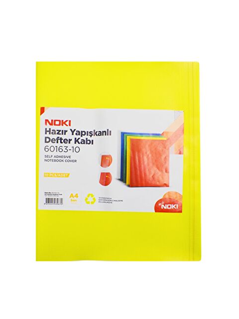 Noki Hazır Yapışkanlı Defter Kabı A4 10lu Sarı 60163-10 - S000347173-20072