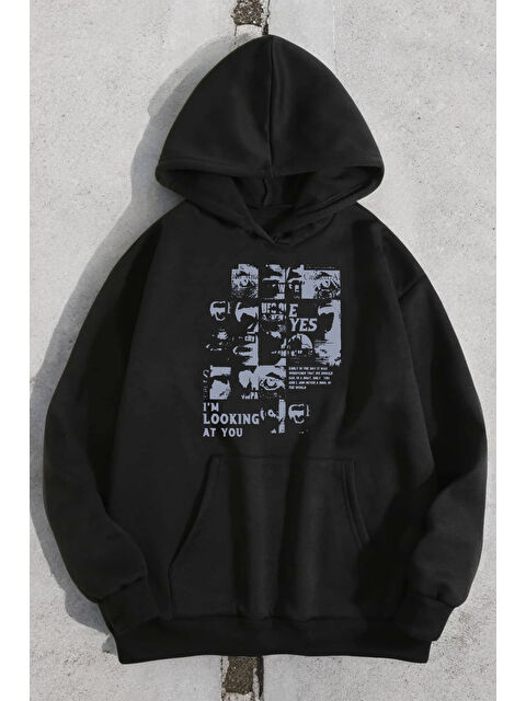 uyguntarz Looking Baskılı Oversize Sweatshirt - S000280266-19351