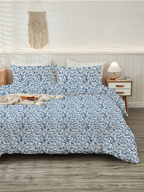 Evmila Modern Desenli Baskılı Çift Kişilik 200x220 Cm 2 Adet 50x70cm Nevresim Takımı - S000285909-23173
