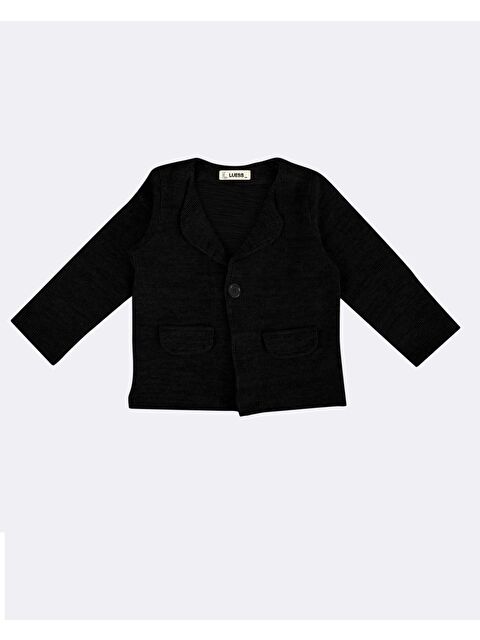 Luess Unisex Çocuk yumuşak Dokulu Cep Detaylı Ceket - S000138080-19351