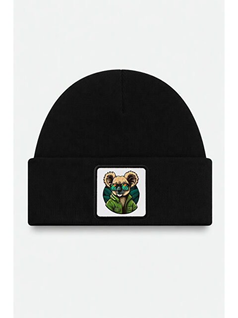 BlackBörk Koala Logolu Siyah Çocuk Bere