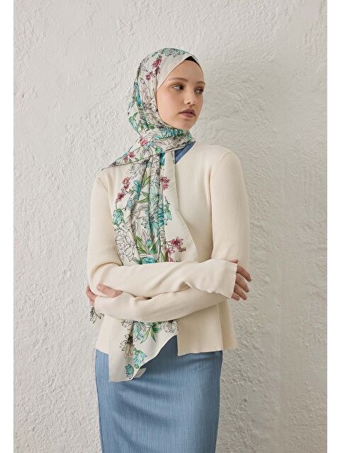 Fresh Scarfs Aster Desen Şal Mint - S000439956-34927