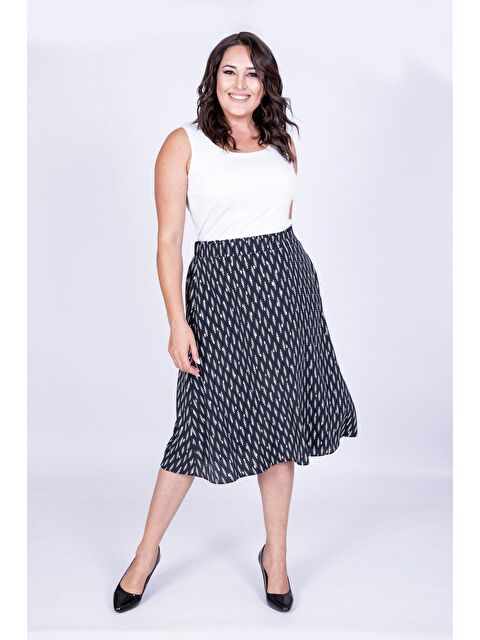 Mylinemoda Arka Bel Lastikli Çan Etek - S000238965-19351