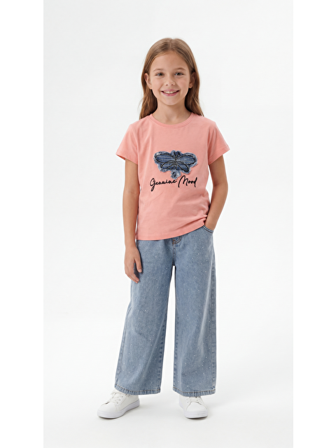 Mışıl Kids Kelebek Detaylı Kız Çocuk Tişört-Pantolon Takım