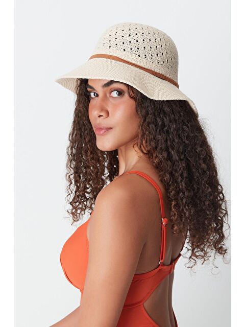 C&City Merserize Plaj Şapkası T24740-15 Orta Bej - S000216640-24202