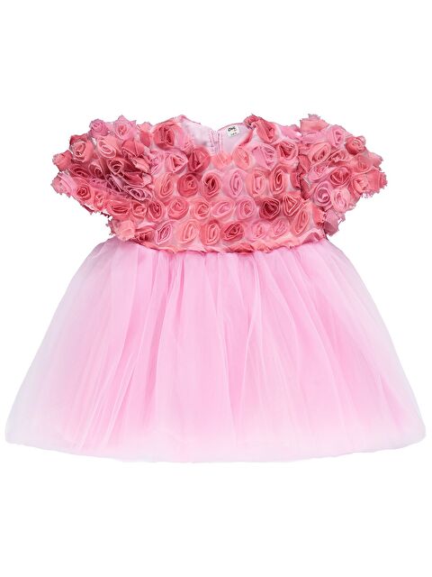 Civil Baby Roba Güllü 6-18 Ay Elbise - Pudra