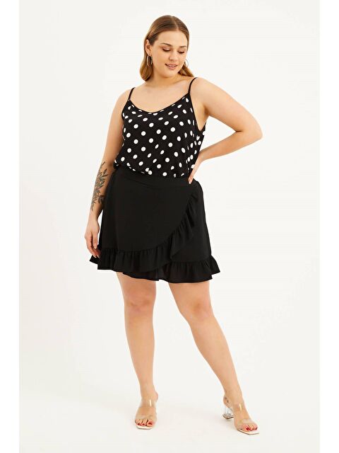 Mylinemoda Beli Lastikli Fırfırlı Şort Etek - S000238977-19351