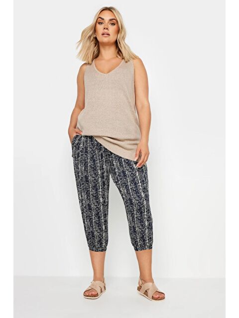 Stil Diva Büyük Beden Paçası ve Beli Lastik Detaylı Cepli Jogger Pantolon 303213 - S000246294-37430