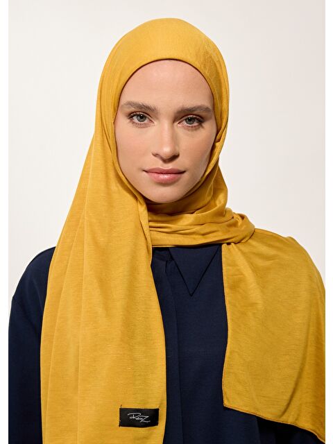 Rabia Z Tesettür Şal - Hardal Viskon - S000387629-20074