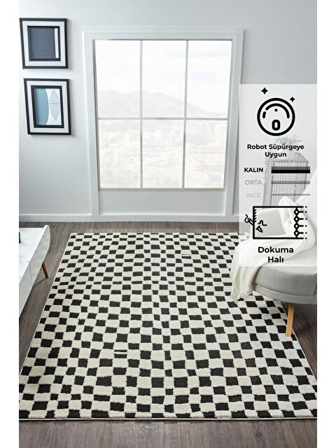 Konfor Halı Jung 7185 Modern Dokuma Yumuşak Post Shaggy Halı-80x150 cm - S000162767-19351