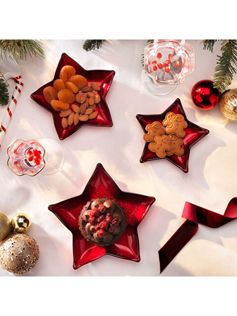 SCHAFER Spark Yıldız Tabak Küçük Boy 1 Parça-Kırmızı