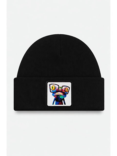 BlackBörk Bukalemun Logolu Siyah Çocuk Bere