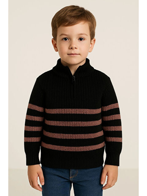 Myhanne Çizgili Triko Kazak 4099 - S000345417-19351