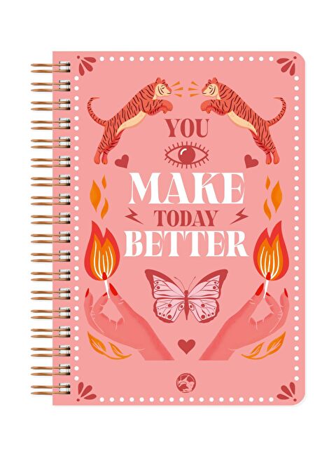 LE COLOR Utopia Spiralli Defter Düz Make Better 17x24 cm - S000236433-23173