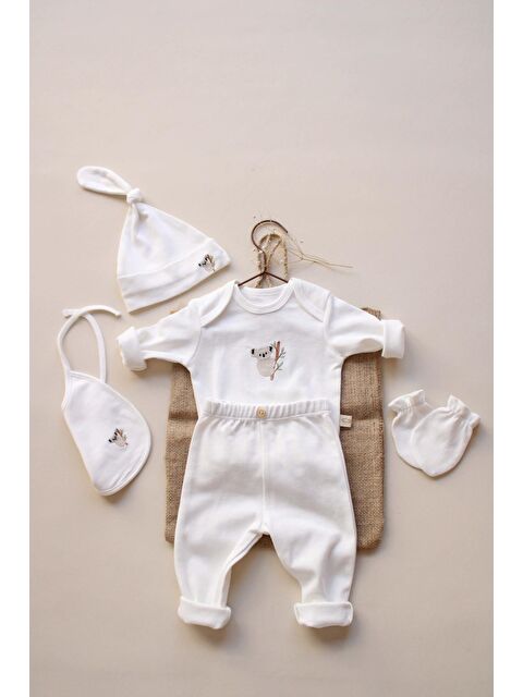 Oh La La Koala For Little Ones Koala Nakışlı 5li Uzun Kollu Yenidoğan Set (0-3 Ay)