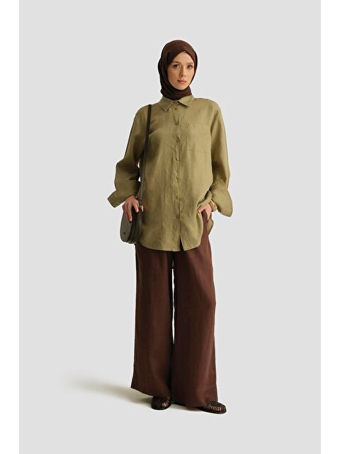 ARMİNE Keten Tunik 25Yd4231-1 Haki