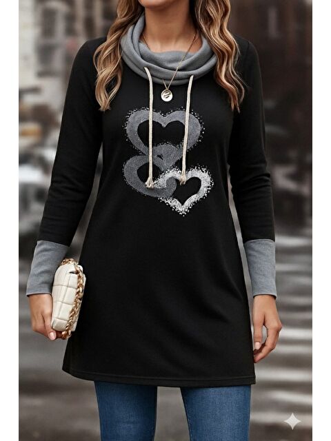 Jane's Kadın Uzun Kollu Balıkçı Yaka Bağcıklı Iki Iplik Elbise - S000529011-19351