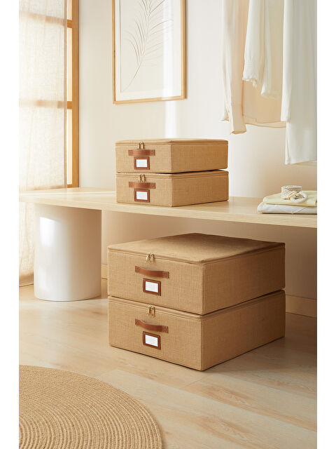 Ocean Home Textile 4'lü Jüt Destekli Hurç Set 2 Adet 31 x 38 x 12 + 45 x 55 x 18 cm - S000353264-19928