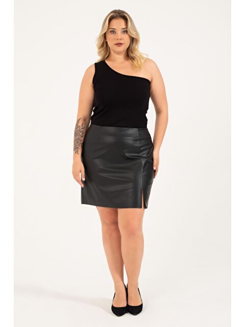 Mylinemoda Suni Deri Mini Etek - S000238992-19351