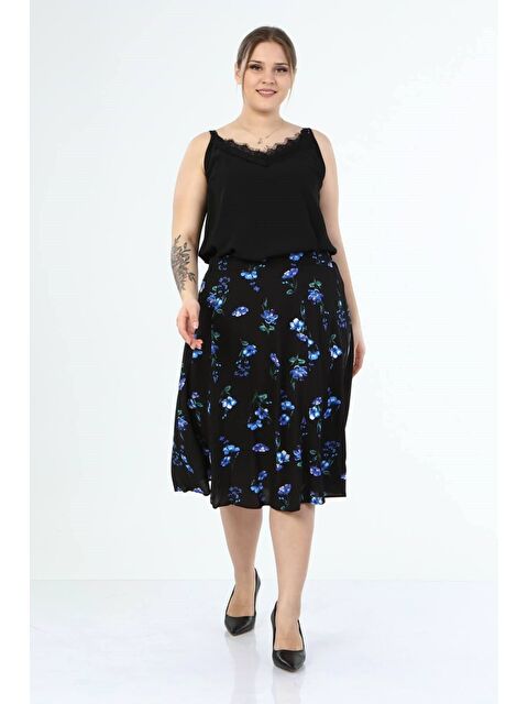 Mylinemoda Arka Bel Lastikli Çan Etek - S000238998-19351