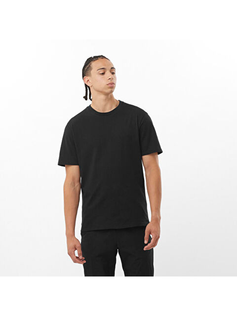 Salomon Sal Dynamic Logo Erkek Siyah Tişört - S000523189-19351