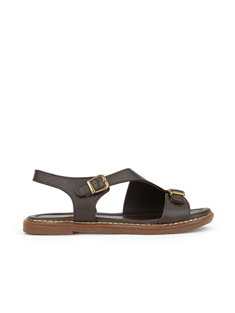 Ziya Ayakkabı Kadın Hakiki Deri Sandalet 1611020Z5407 Kahve - S000497893-19413