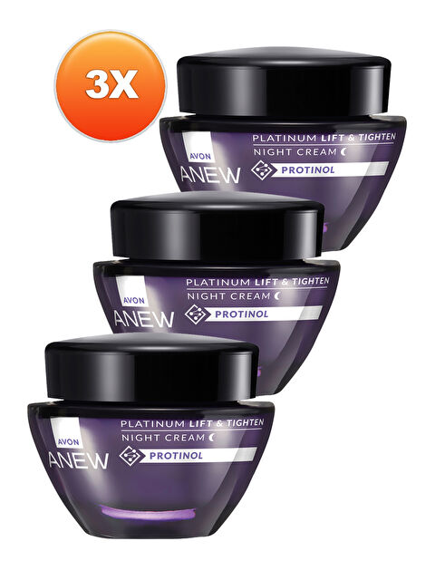 AVON Anew Platinum Lift & Tighten Gece Kremi 50 Ml. Üçlü Set - S000287628-10231