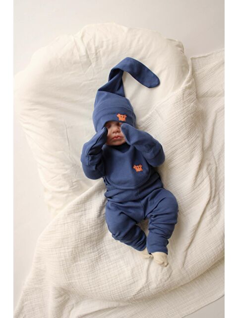 Oh La La Koala For Little Ones Yengeç Nakışlı 5li Uzun Kollu Yenidoğan Set (0-3 Ay)