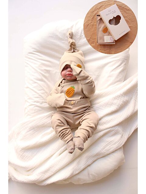 Oh La La Koala For Little Ones Ananas Nakışlı 5li Uzun Kollu Yenidoğan Set (0-3 Ay)